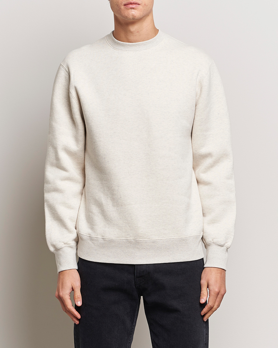 Hombres | Jerséis y prendas de punto | BEAMS PLUS | Japanese Crewneck Sweatshirt Off White