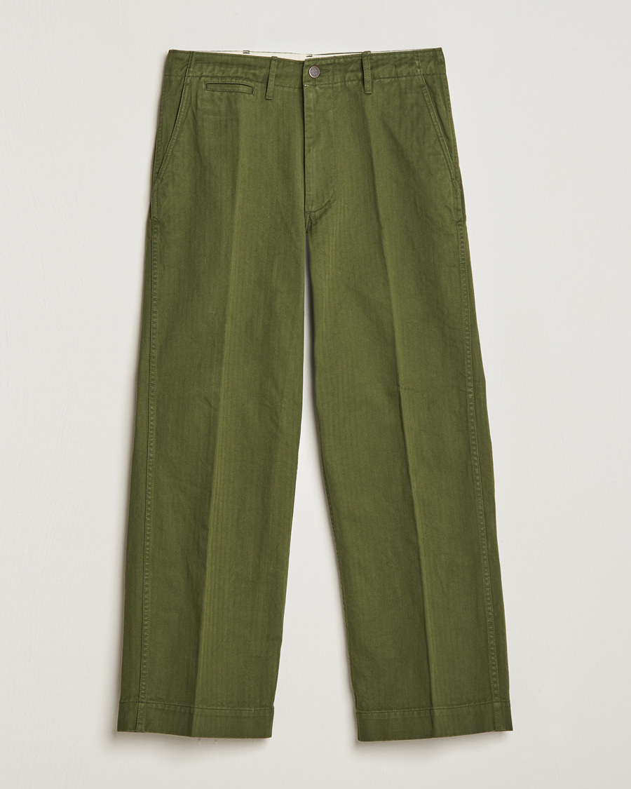 Hombres | Pantalones | BEAMS PLUS | MIL Herringbone Trousers Olive