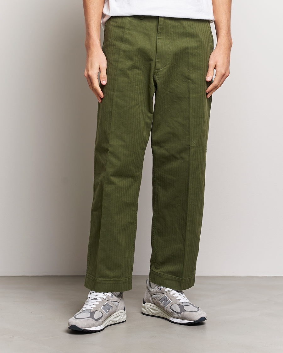 Hombres | Pantalones | BEAMS PLUS | MIL Herringbone Trousers Olive
