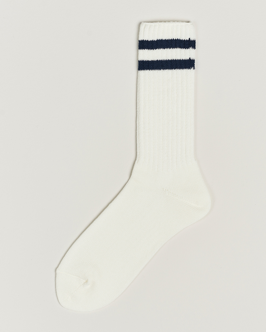 Hombres | Ropa interior y calcetines | BEAMS PLUS | Schoolboy Socks White/Navy