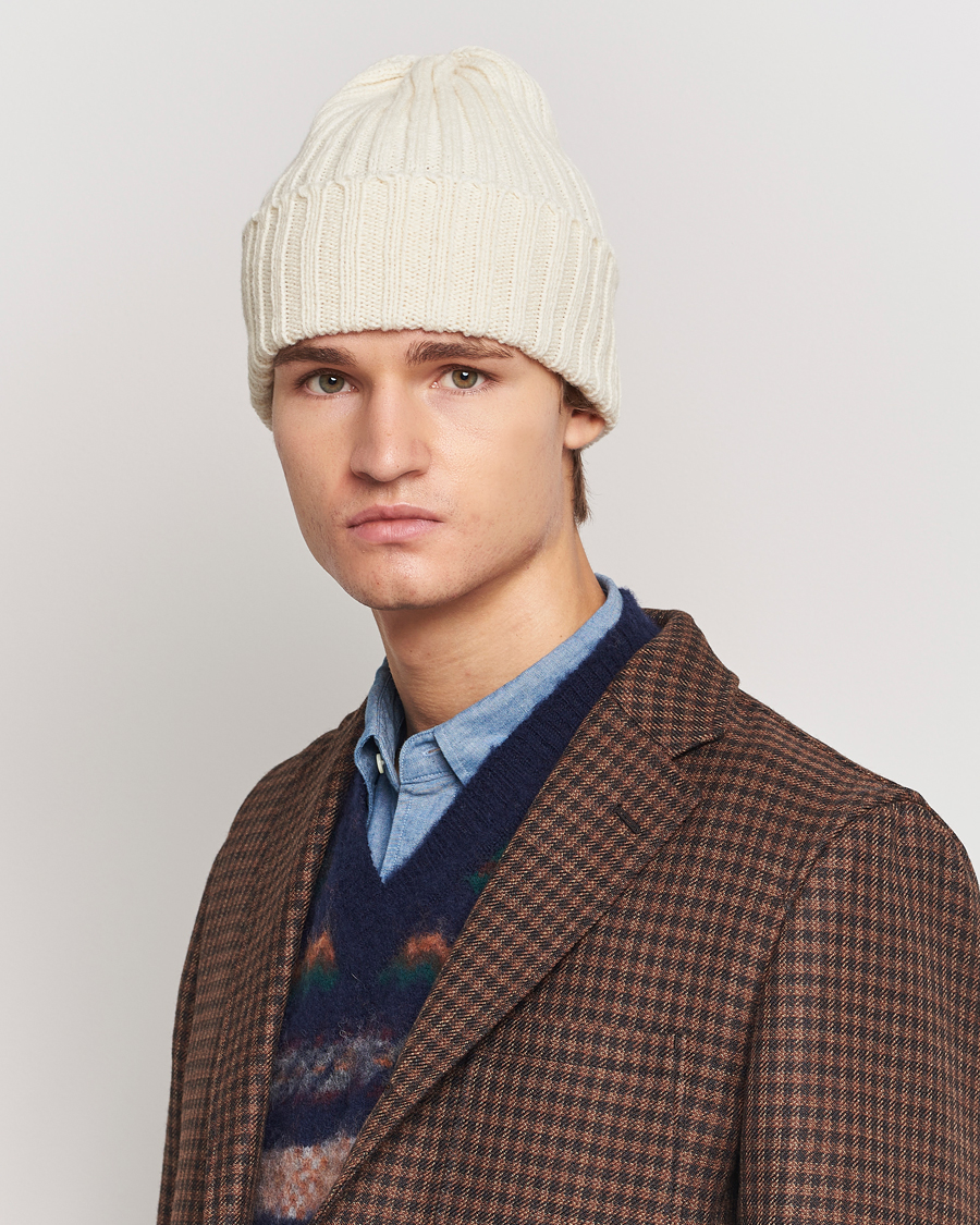 Hombres | BEAMS PLUS Wool Watch Hat Natural | BEAMS PLUS | Wool Watch Hat Natural