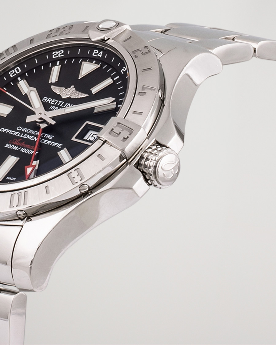 Hombres | Breitling Pre-Owned Avenger II GMT A3239011 Steel Black | Breitling Pre-Owned | Avenger II GMT A3239011 Steel Black