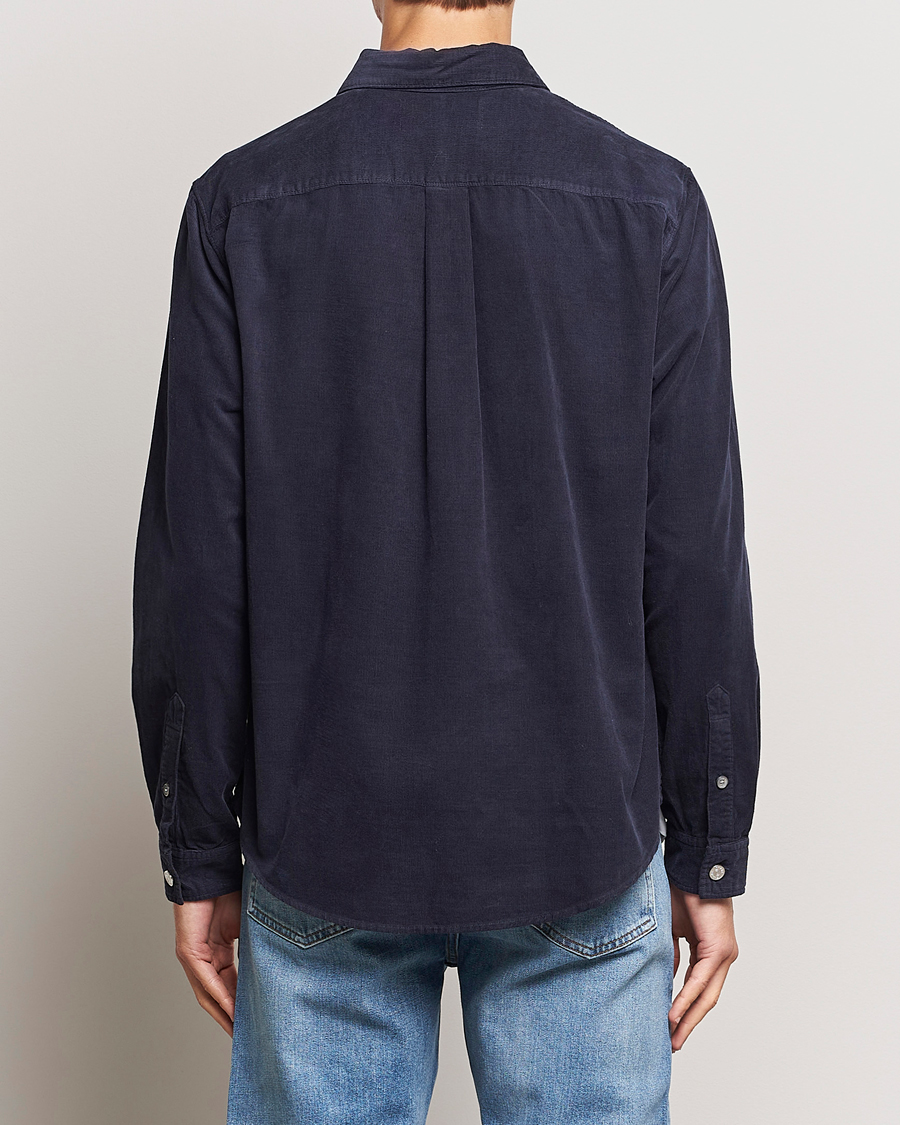 Hombres | Camisas | FRAME | Douple Pocket Micro Cord Shirt Midnight Blue