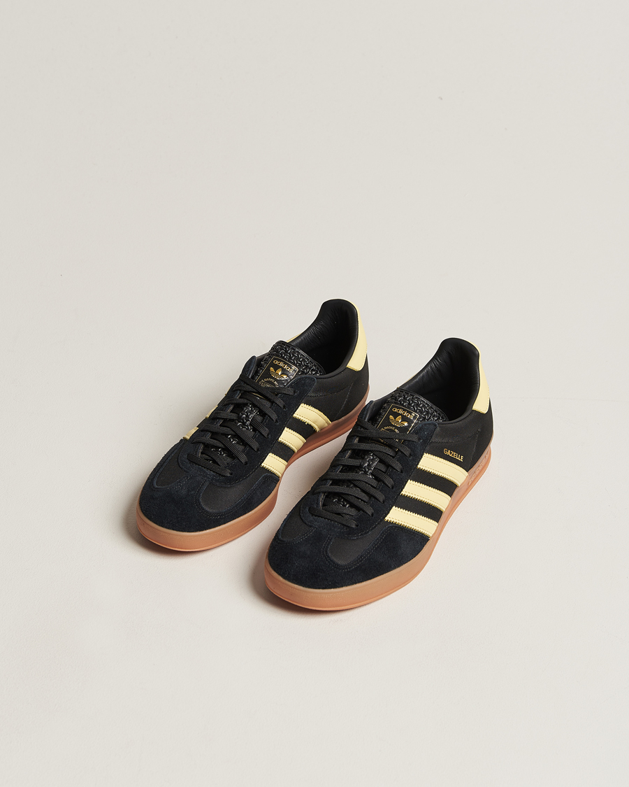 Hombres | adidas Originals Gazelle Sneaker Black/Yellow | adidas Originals | Gazelle Sneaker Black/Yellow
