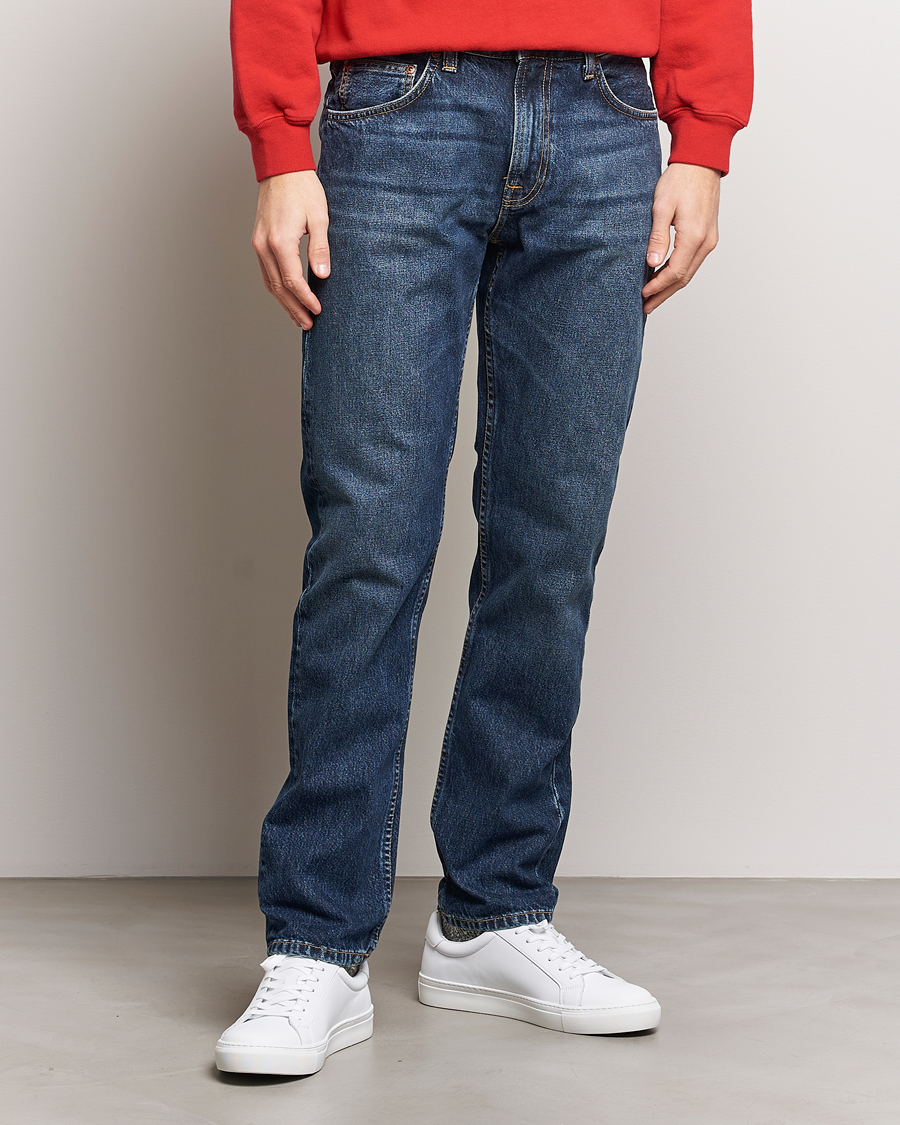 Hombres | Straight leg | Nudie Jeans | Gritty Jackson Jeans Blue Soil
