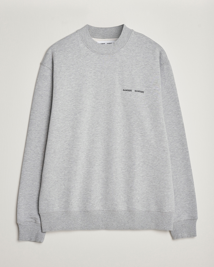 Hombres | Jerséis y prendas de punto | Samsøe Samsøe | Norsbro Crew Neck Sweatshirt Grey Melange