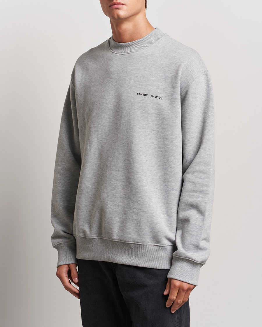 Hombres | Jerséis y prendas de punto | Samsøe Samsøe | Norsbro Crew Neck Sweatshirt Grey Melange