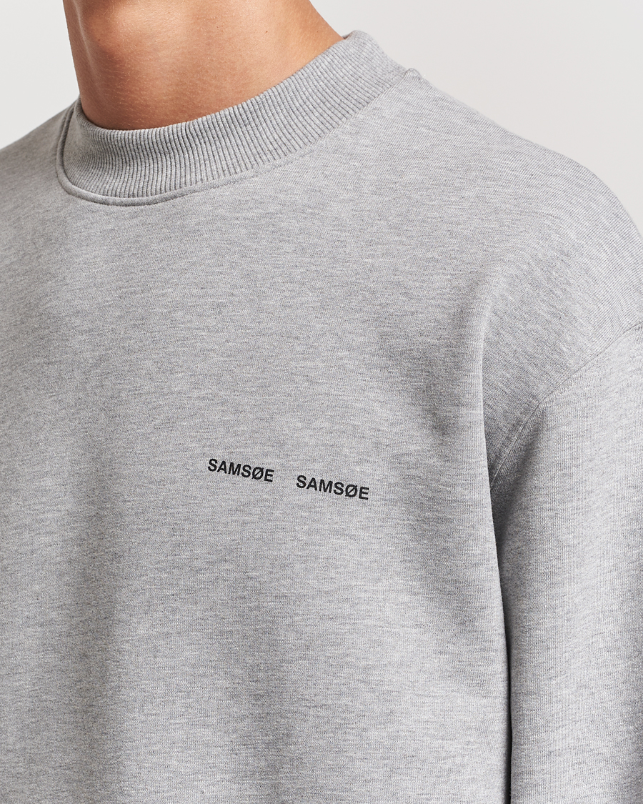 Hombres | Jerséis y prendas de punto | Samsøe Samsøe | Norsbro Crew Neck Sweatshirt Grey Melange