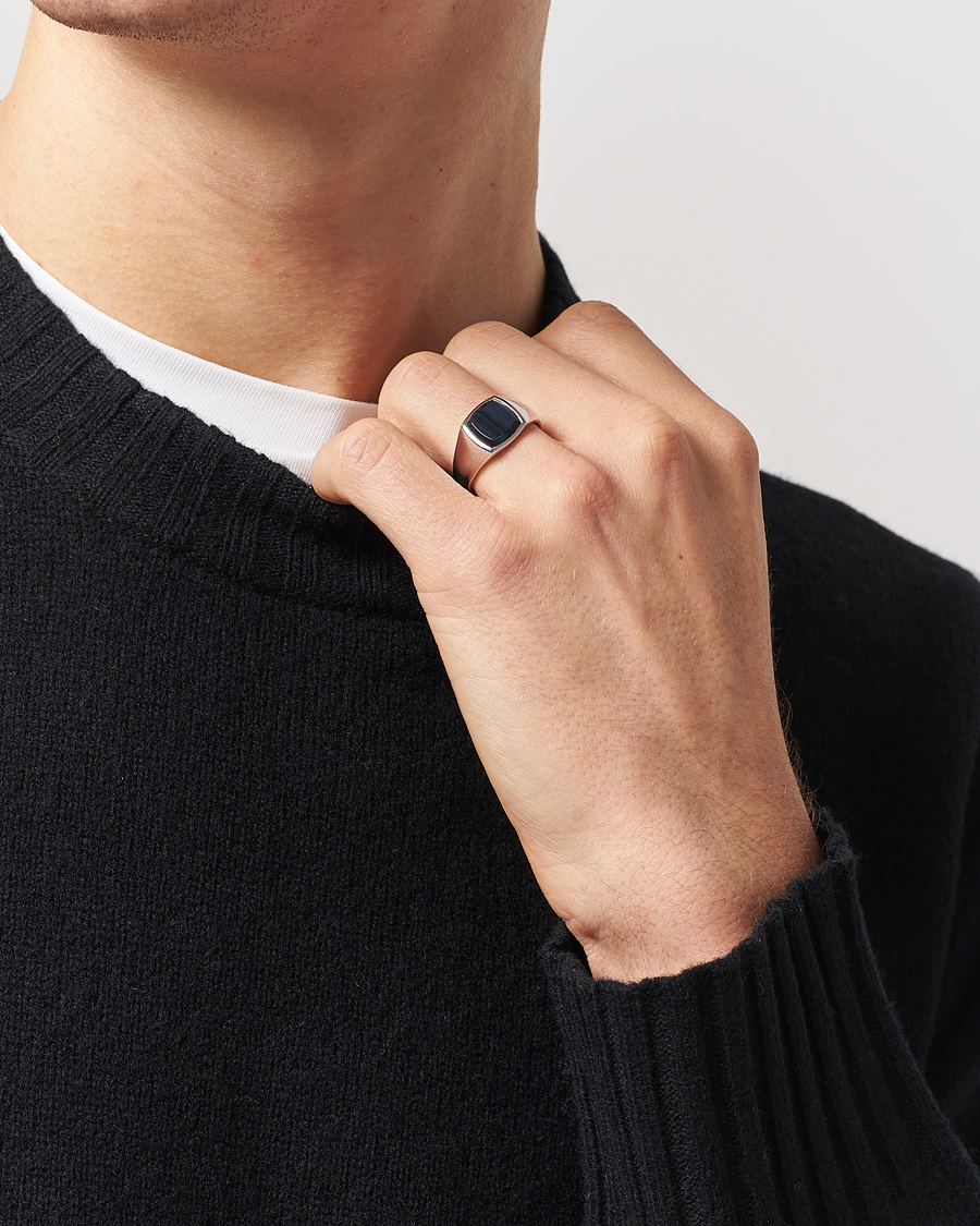 Hombres | Joyas | Tom Wood | Kay Ring Blue Hawk Eye