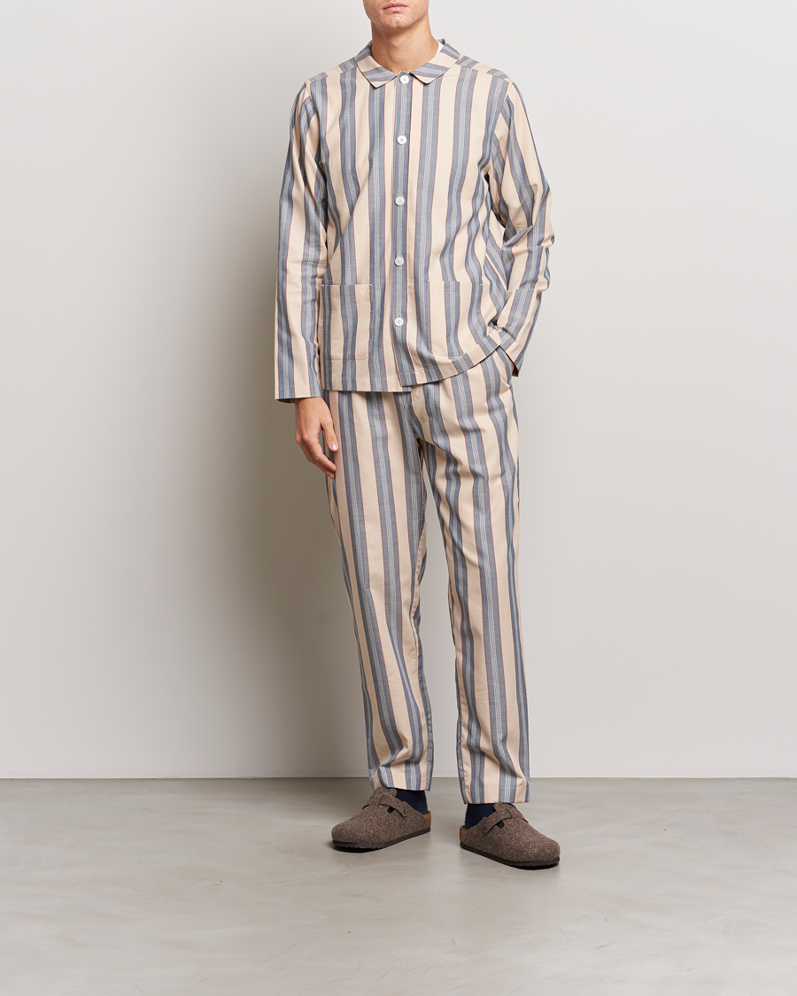 Hombres | Pijamas y batas | Nufferton | Uno Old School Pyjama Set Beige/Blue