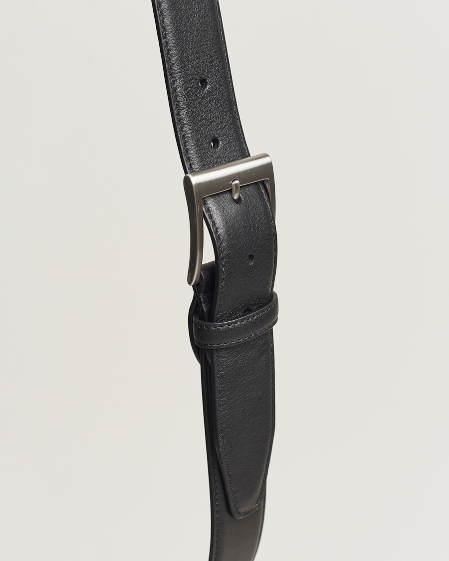Hombres | Cinturones | Canali | Classic Leather Belt Black Calf