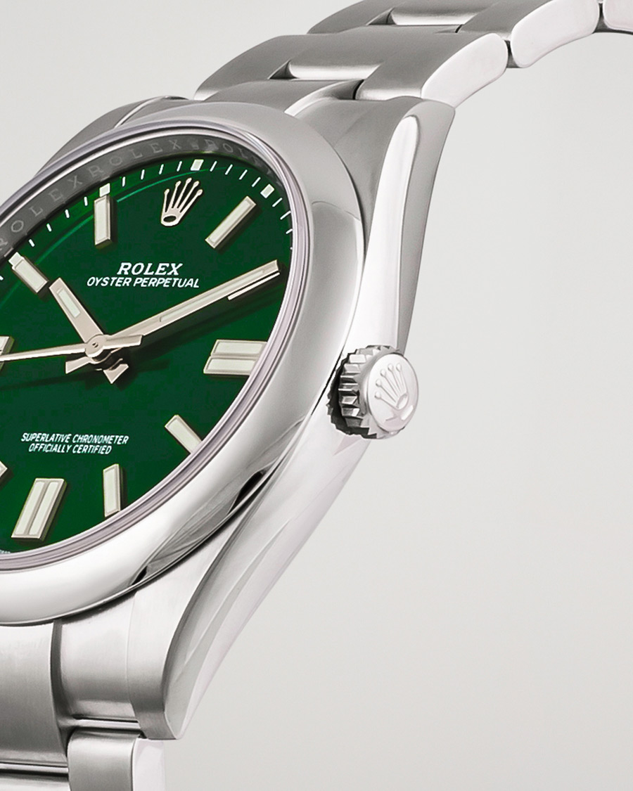 Hombres | Rolex Pre-Owned Oyster Perpetual 41 Green Steel | Rolex Pre-Owned | Oyster Perpetual 41 Green Steel