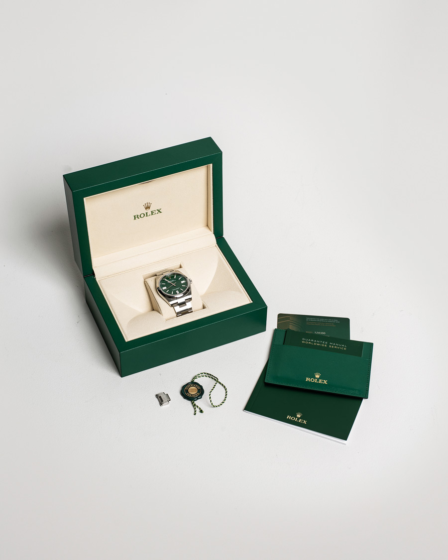 Hombres | Rolex Pre-Owned Oyster Perpetual 41 Green Steel | Rolex Pre-Owned | Oyster Perpetual 41 Green Steel