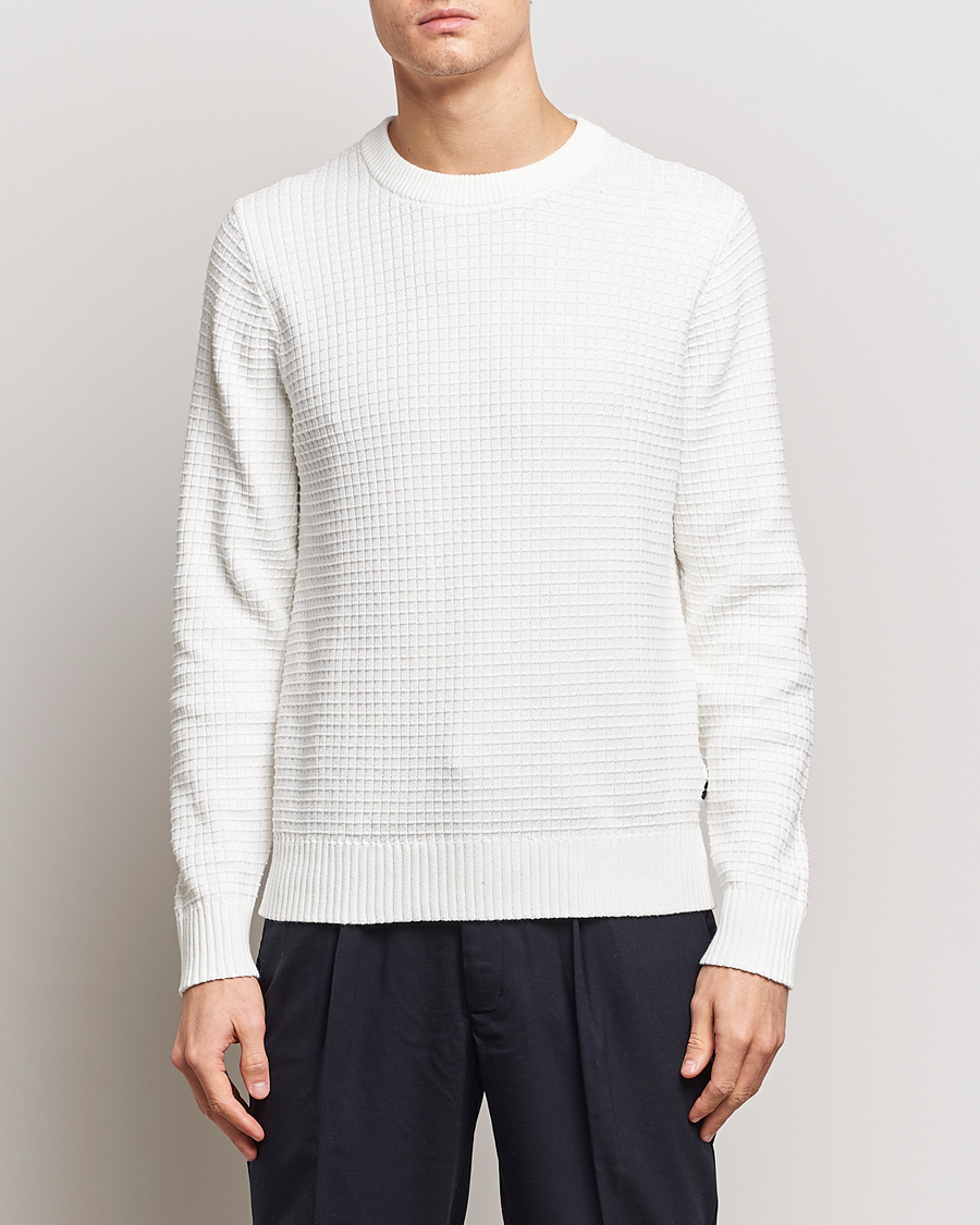 Hombres | Jerseys de punto | J.Lindeberg | Archer Structure Sweater Cloud White