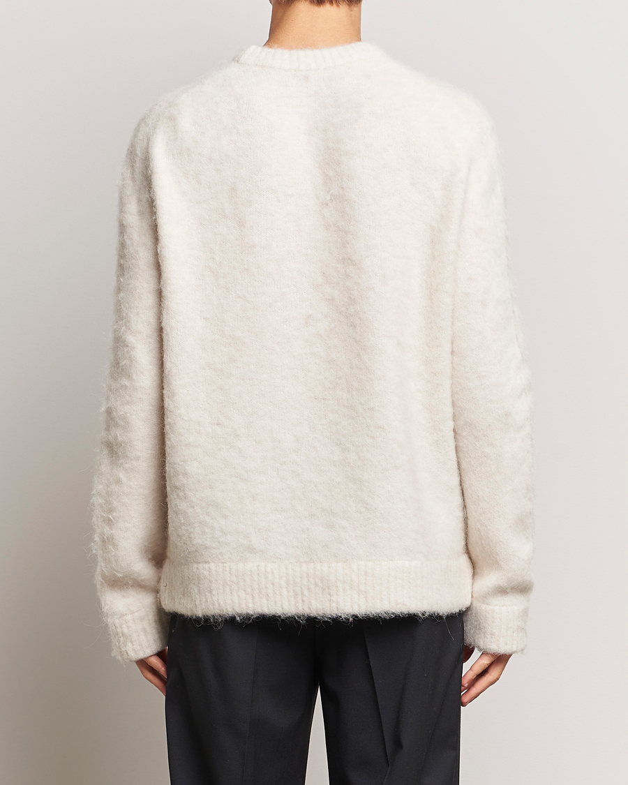Hombres | Jerséis y prendas de punto | J.Lindeberg | Harold Hairy Knit Crew Cloud White