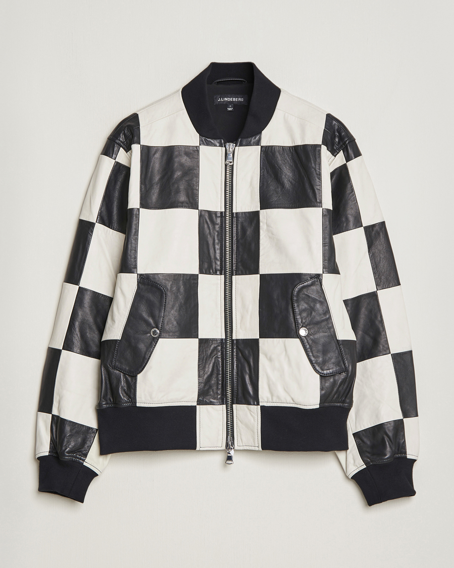 Hombres | Abrigos y chaquetas | J.Lindeberg | Milan Patchwork Leather Jacket Black