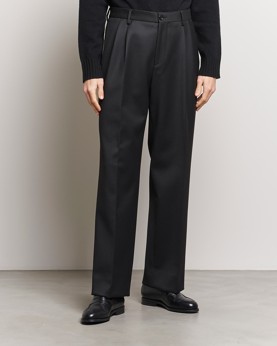 Hombres | Pantalones | J.Lindeberg | Haij Double Pleat Pants Black