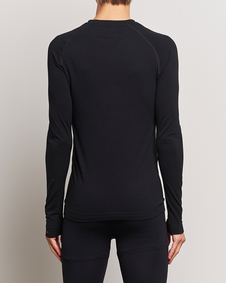 Hombres | Camisetas | Falke Sport | Falke Long Sleeve Wool Tech Light Shirt Black