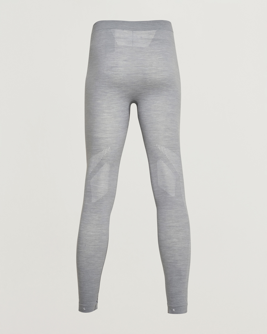 Hombres | Pantalones largos térmicos | Falke Sport | Falke Wool Tech Tights Grey Heather
