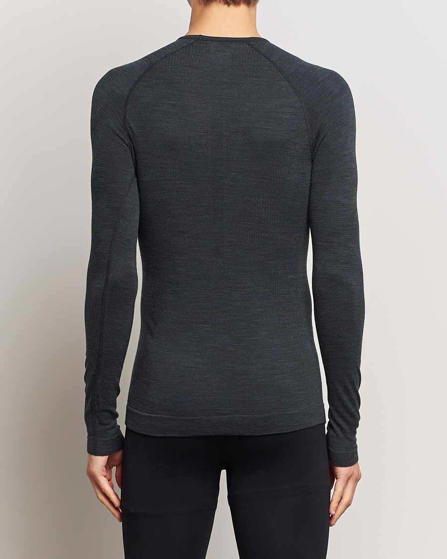 Hombres | Camisetas | Falke | Long Sleeve Wool Tech Shirt Black