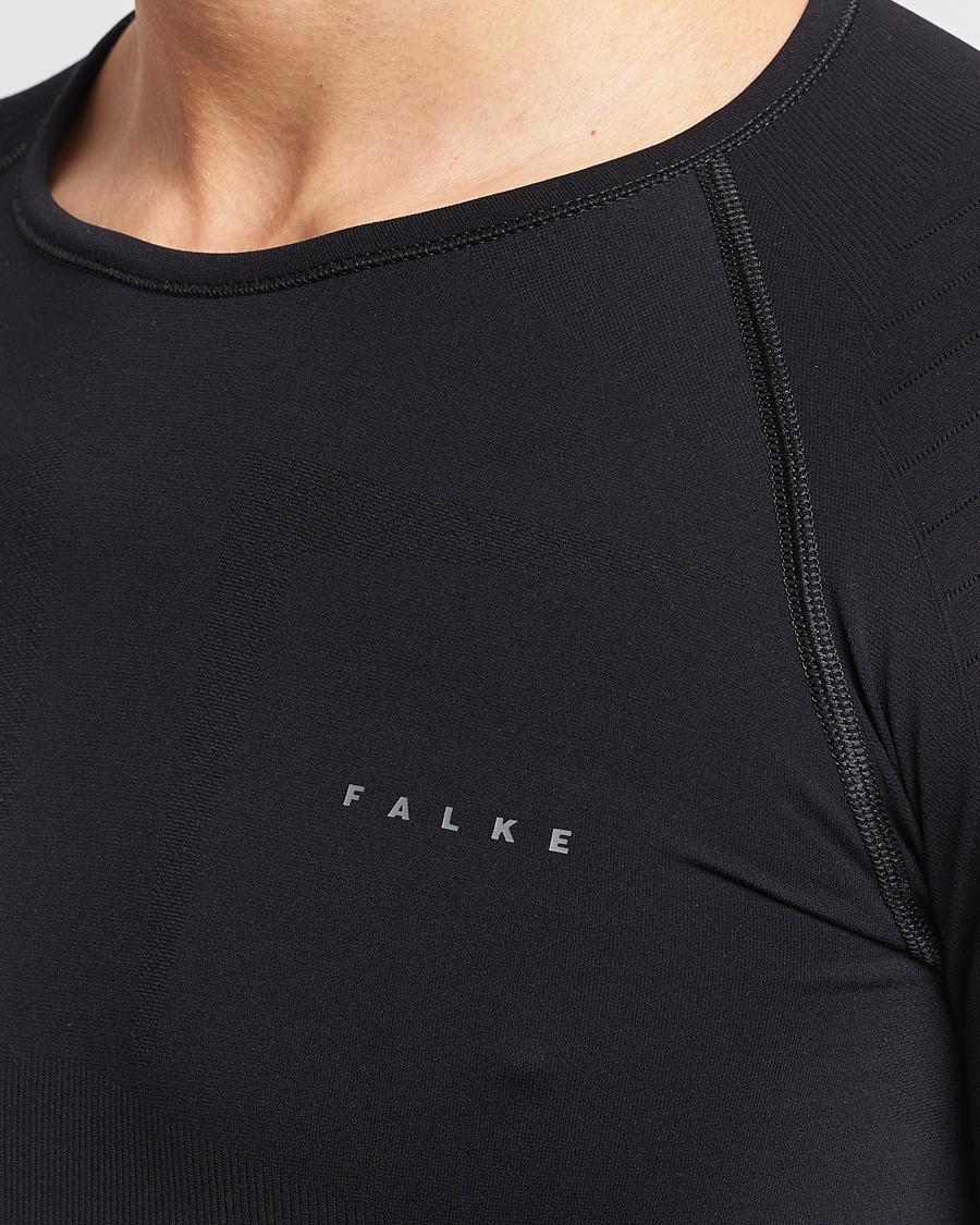Hombres | Camisetas | Falke | Long Sleeve Warm Shirt Black