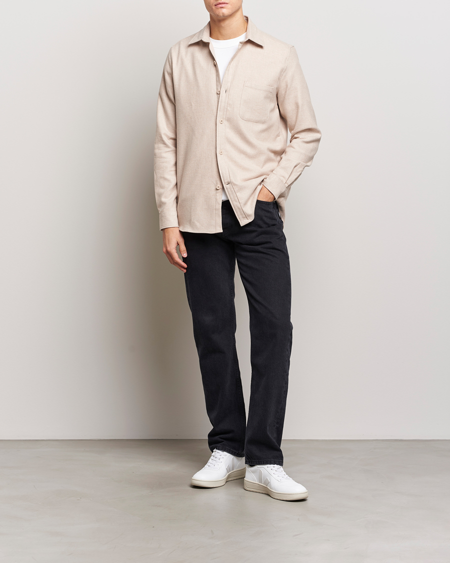 Hombres | Camisas | A Day's March | Redhill Heavy Flanell Shirt Sand