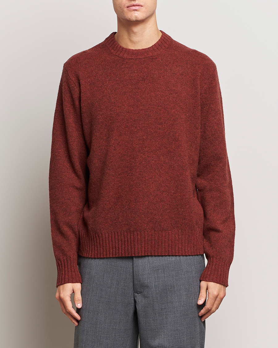 Hombres | Jerséis y prendas de punto | A Day's March | Marlow Lambswool Crew Zinfandel