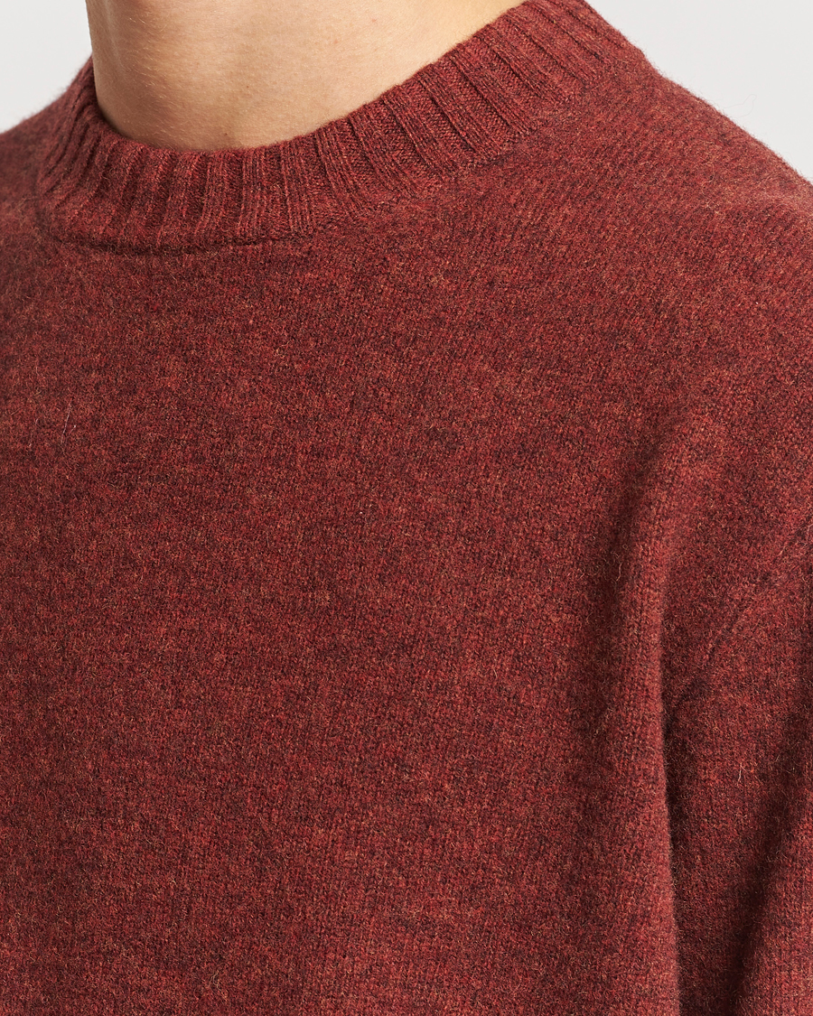 Hombres | Jerséis y prendas de punto | A Day's March | Marlow Lambswool Crew Zinfandel