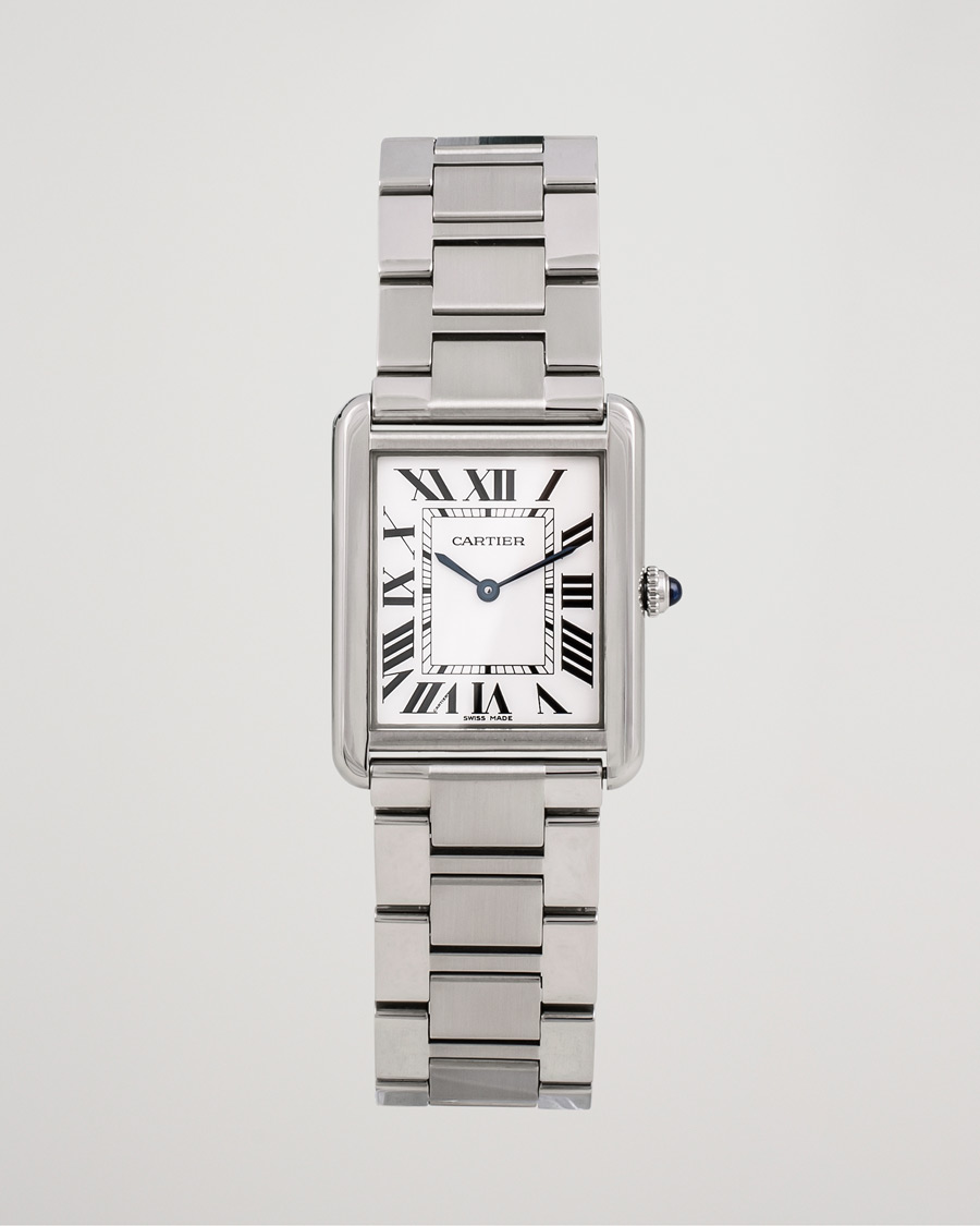 Hombres | Cartier Pre-Owned Tank Solo Large W5200014 Steel White | Cartier Pre-Owned | Tank Solo Large W5200014 Steel White