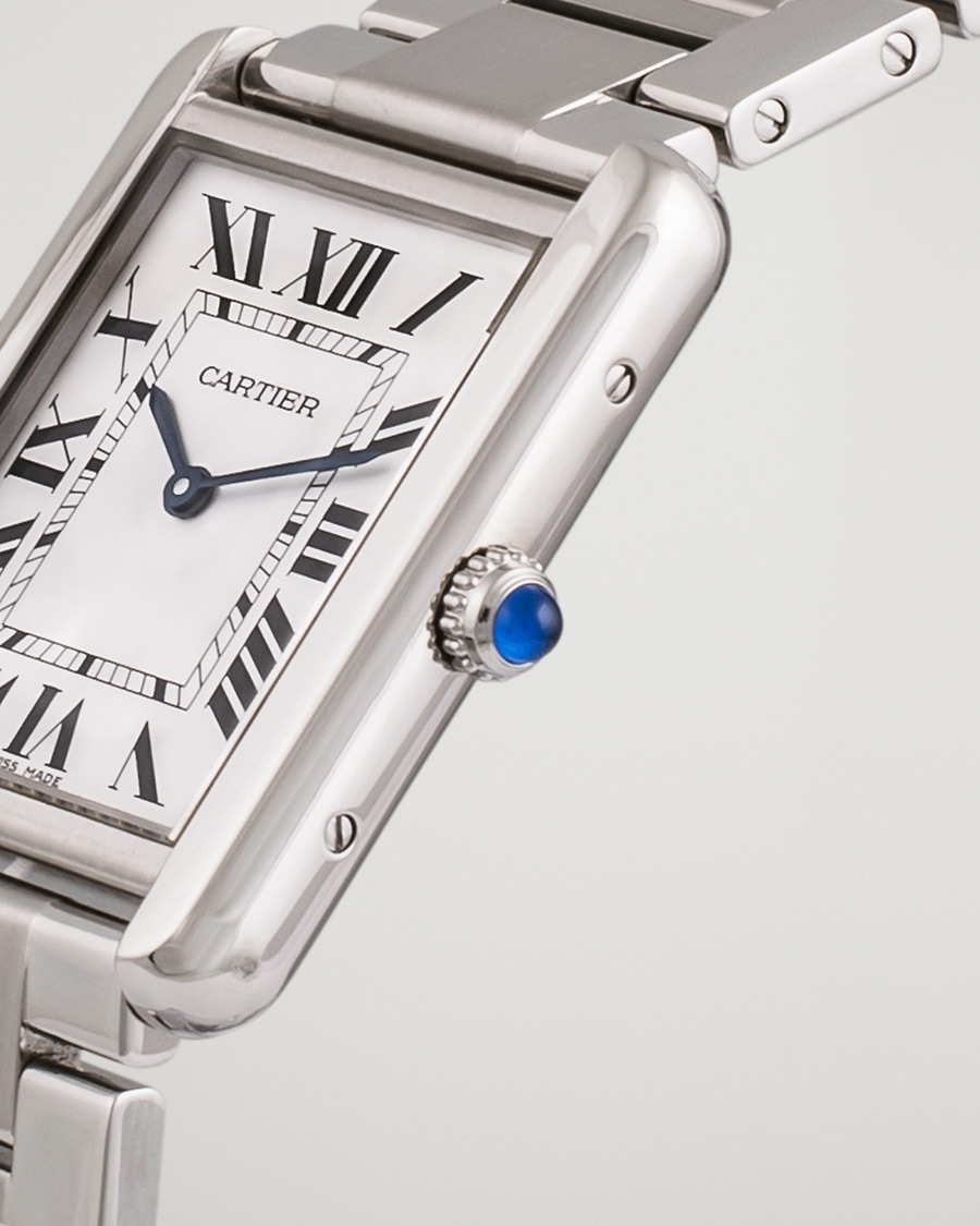 Hombres | Cartier Pre-Owned Tank Solo Large W5200014 Steel White | Cartier Pre-Owned | Tank Solo Large W5200014 Steel White