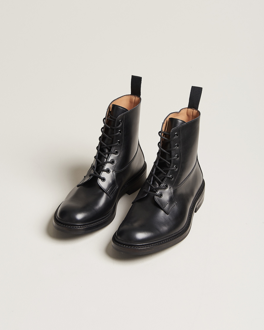 Hombres | Botas | Tricker's | Burford Dainite Country Boots Black Calf