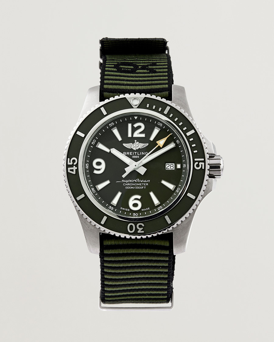 Hombres | Breitling Pre-Owned Superocean 44 Outerknown A17367 Steel Green | Breitling Pre-Owned | Superocean 44 Outerknown A17367 Steel Green