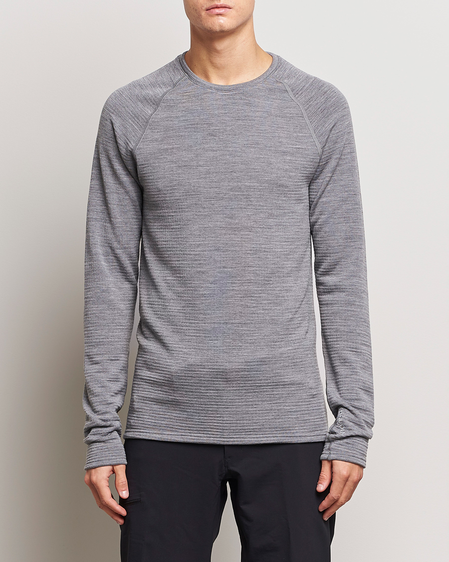 Hombres | Jerséis y prendas de punto | Houdini | Desoli Merino Thermal Crew College Grey