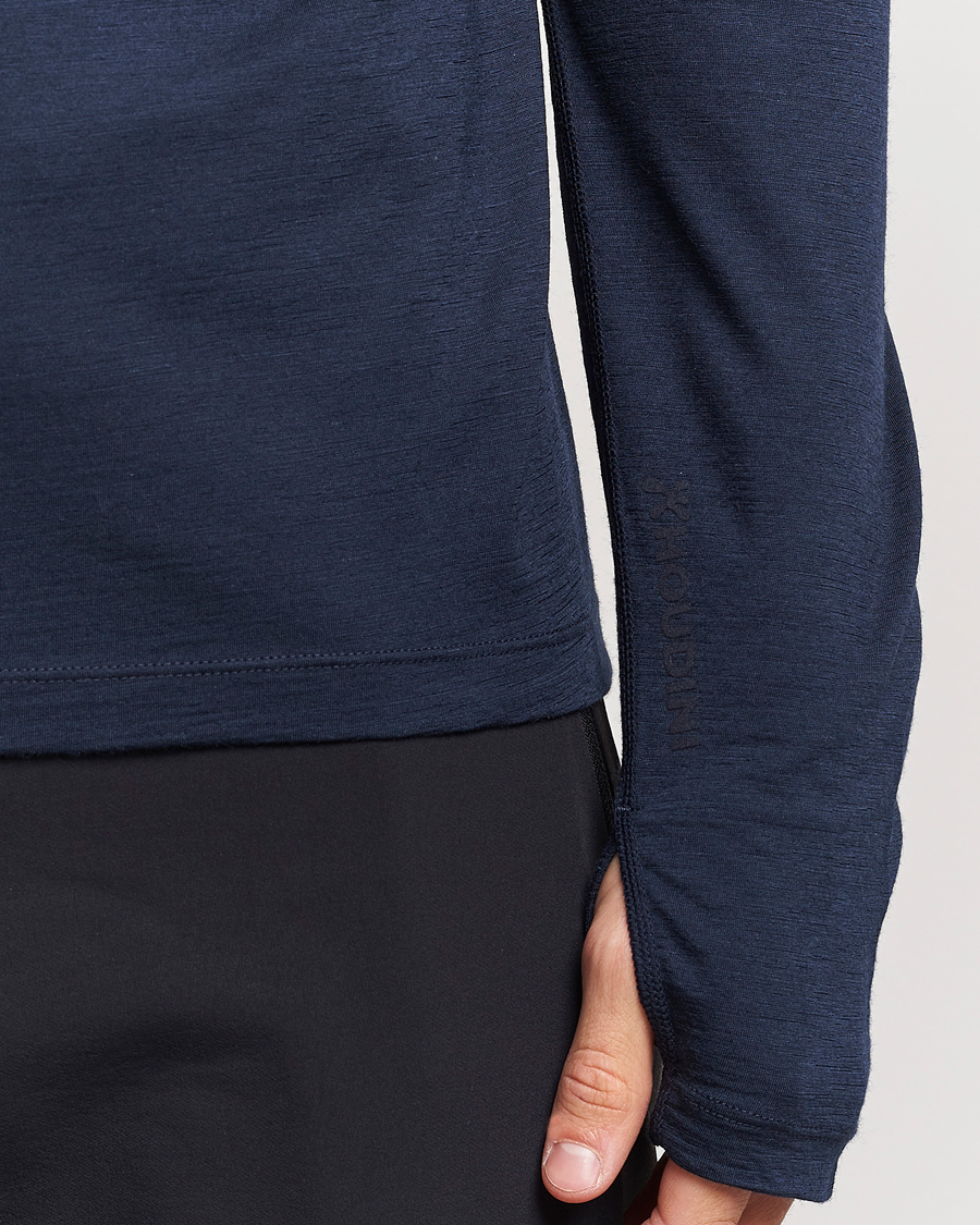 Hombres | Jerséis y prendas de punto | Houdini | Desoli Merino Light Half Zip Blue Illusion