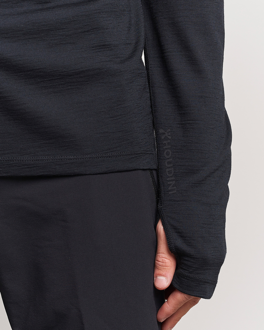 Hombres | Jerséis y prendas de punto | Houdini | Desoli Merino Light Half Zip True Black