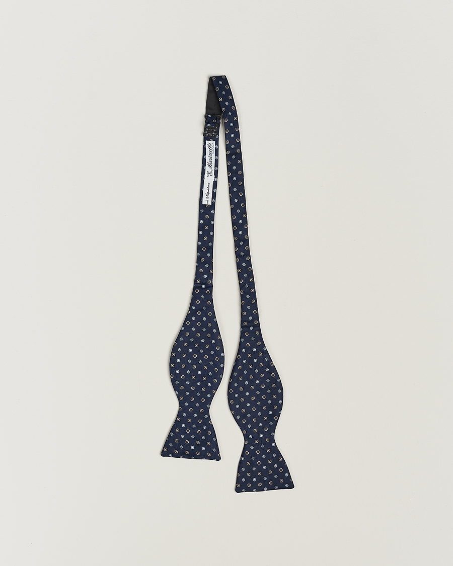 Hombres | E. Marinella Silk Bow Tie Navy | E. Marinella | Silk Bow Tie Navy