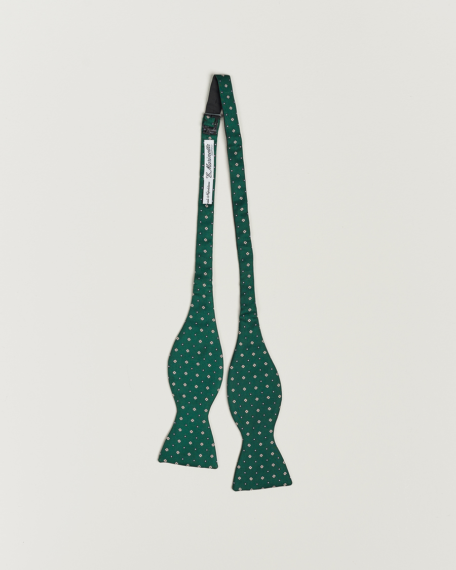 Hombres | E. Marinella Silk Bow Tie Dark Green | E. Marinella | Silk Bow Tie Dark Green