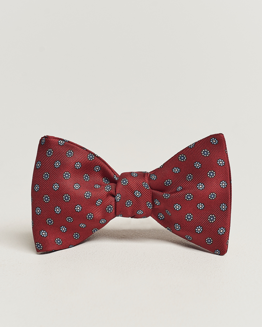 Hombres | E. Marinella Silk Bow Tie Burgundy | E. Marinella | Silk Bow Tie Burgundy
