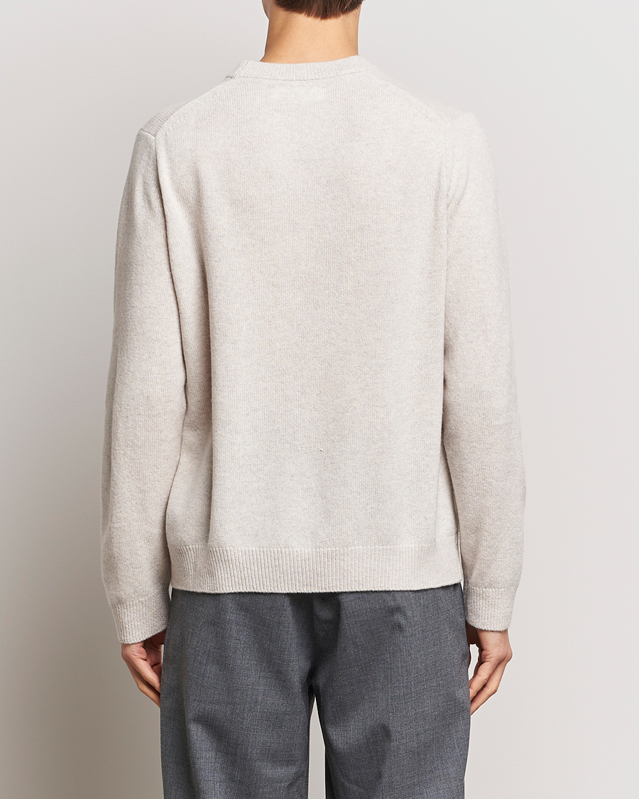 Hombres | Jerséis y prendas de punto | Samsøe Samsøe | Isak Merino Knitted Sweater Silver Lining