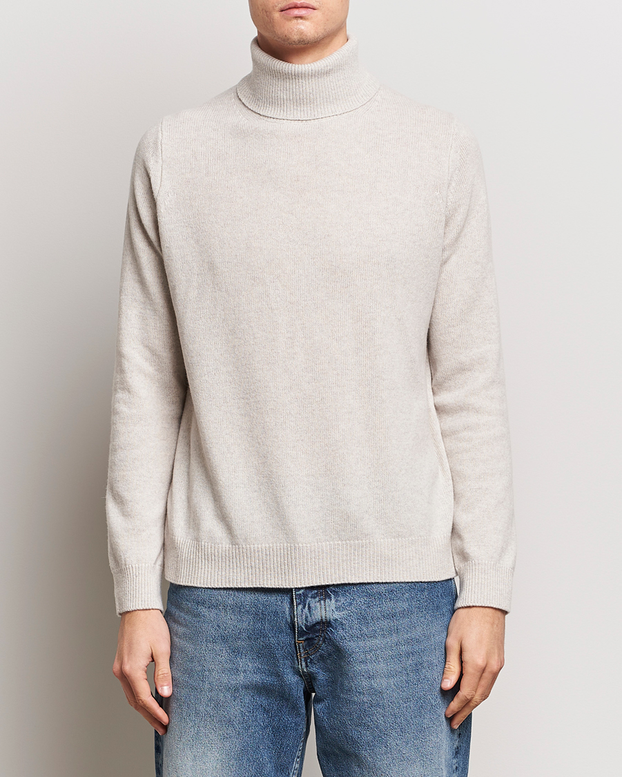Hombres | Samsøe Samsøe | Samsøe Samsøe | Isak Merino Knitted Turtleneck Silver Lining