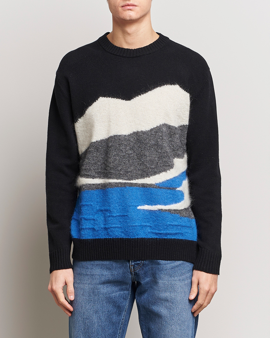 Hombres | Rebajas | NN07 | Jason Mohair Wool Sweater Black Multi