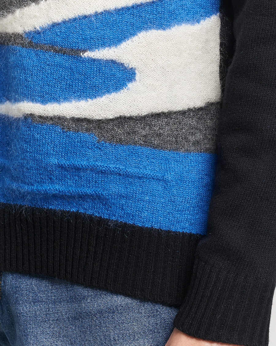 Hombres | Jerséis y prendas de punto | NN07 | Jason Mohair Wool Sweater Black Multi