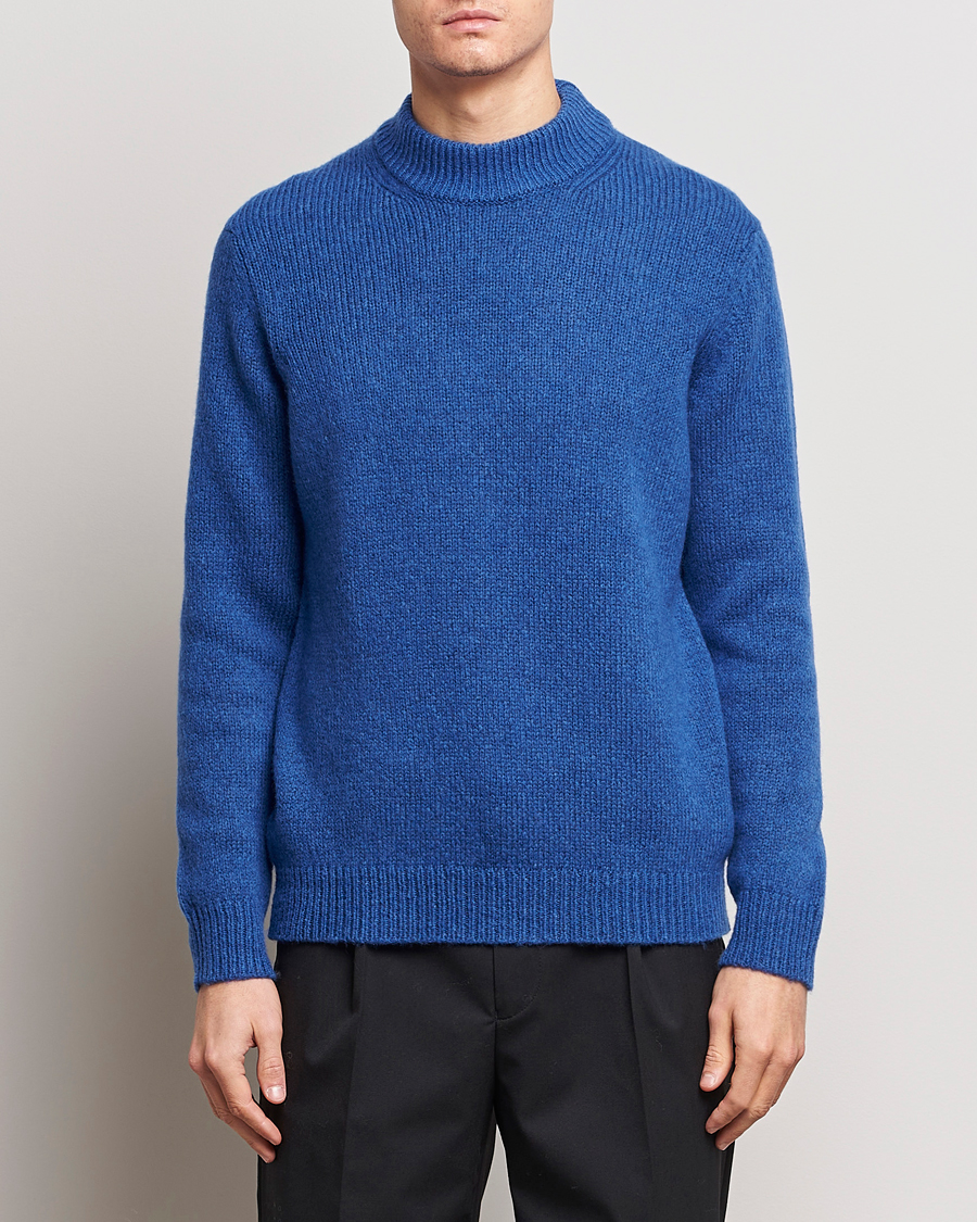 Hombres | Jerseys de punto | NN07 | Nick Mock Neck Sweater Blue