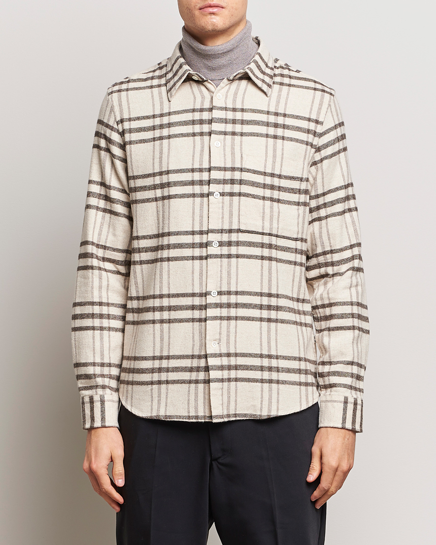 Hombres | Ropa | NN07 | Arne Checked Cotton Shirt Creme