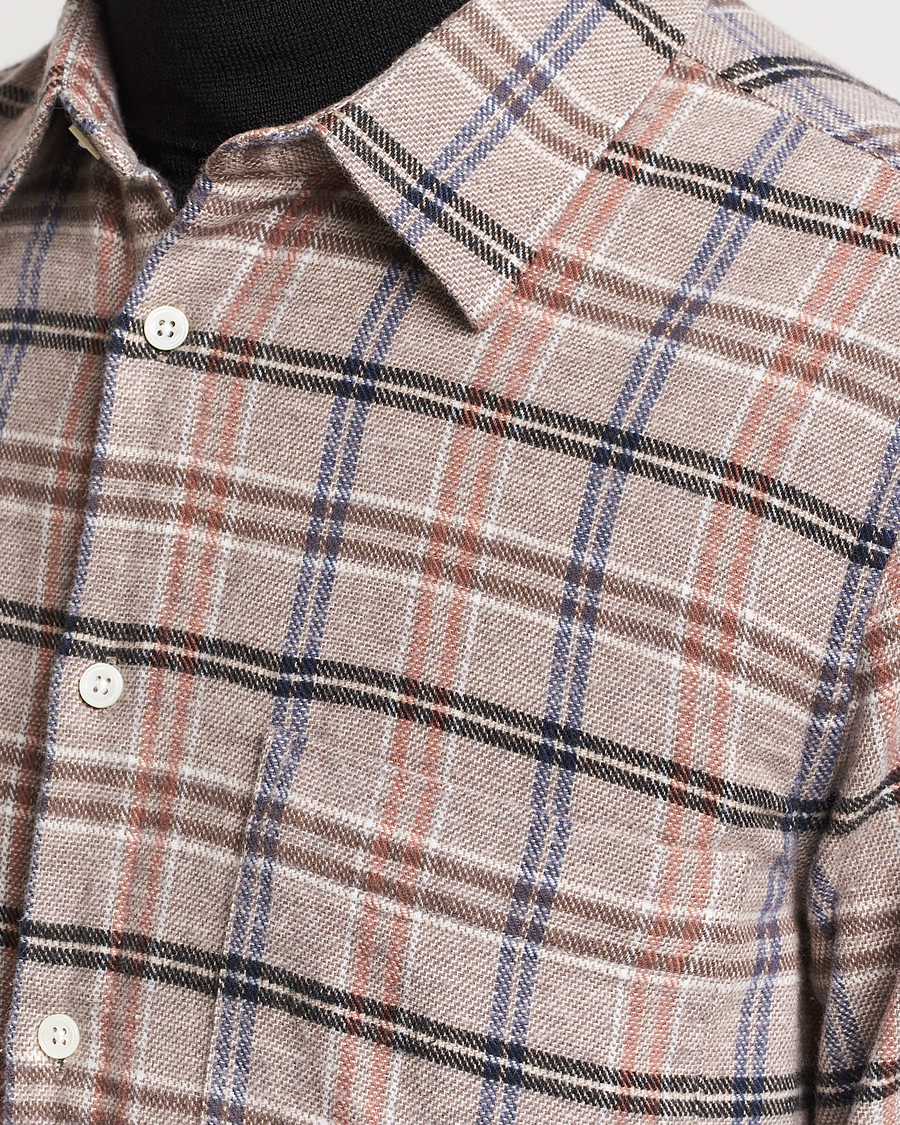 Hombres | Camisas | NN07 | Arne Checked Cotton Shirt Pastel