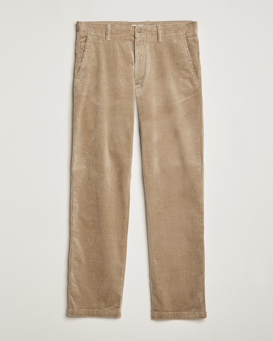 Hombres | Pantalones | NN07 | Alex Straight Fit Corduroy Pants Desert Khaki