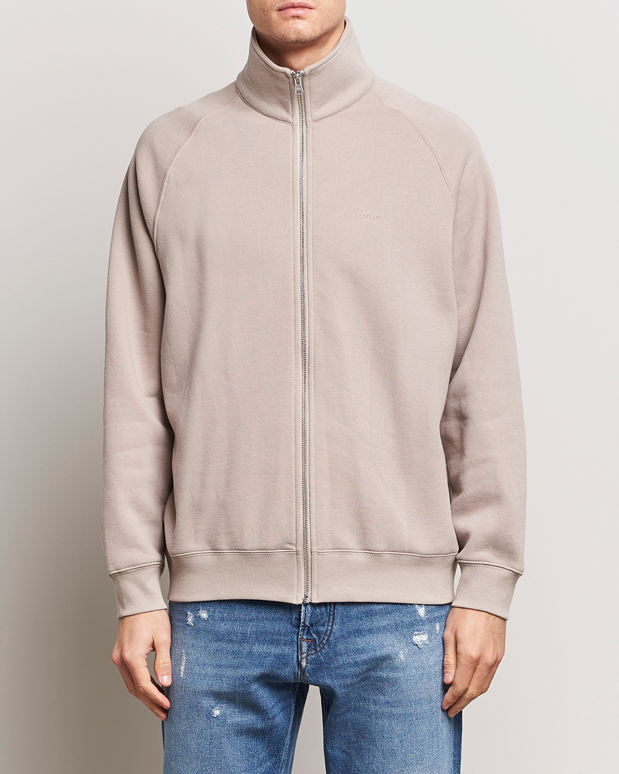 Hombres | Jerséis y prendas de punto | NN07 | Carlo Full-Zip Sweatshirt Khaki Sand