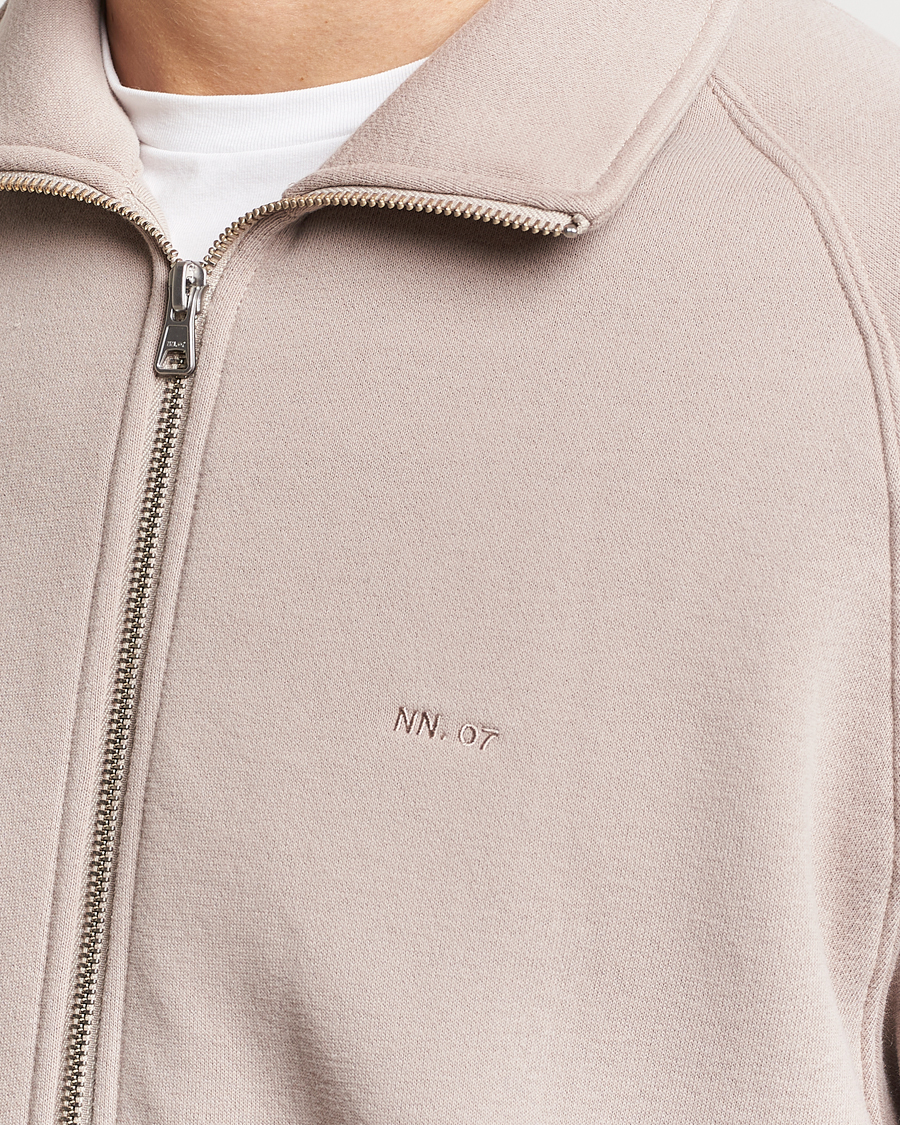 Hombres | Jerséis y prendas de punto | NN07 | Carlo Full-Zip Sweatshirt Khaki Sand