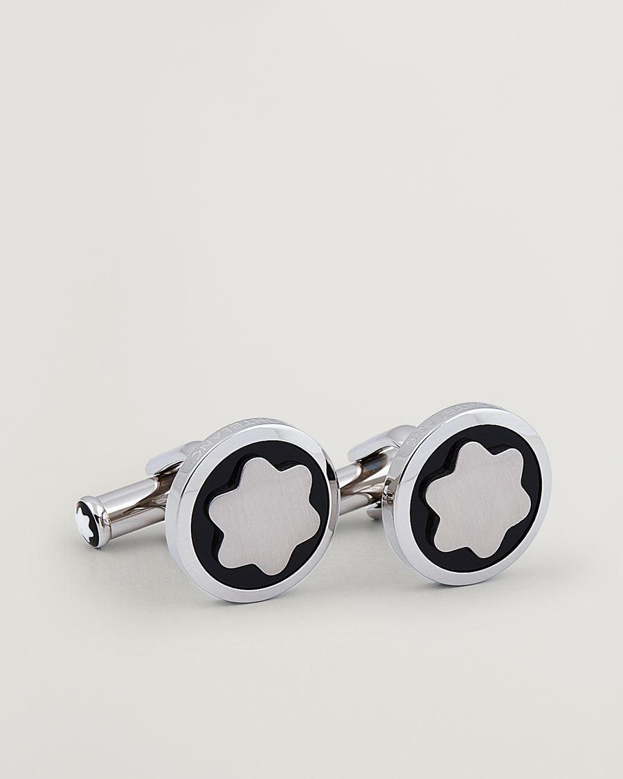 Hombres | Gemelos | Montblanc | Cufflinks Steel Snowcap Onyx