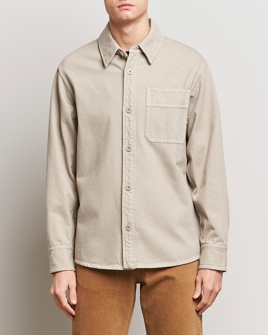 Hombres | Casual | A.P.C. | Basile Denim Overshirt Taupe